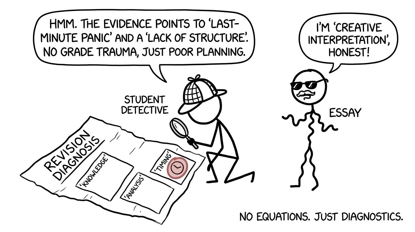 A student detective investigates knowledge, analysis and timing clues