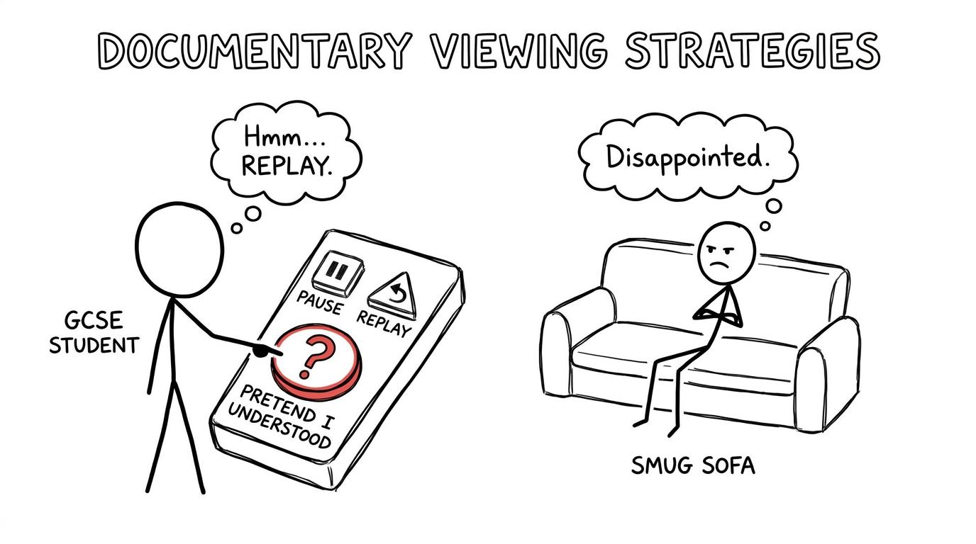 A student choosing replay rather than pretending to understand