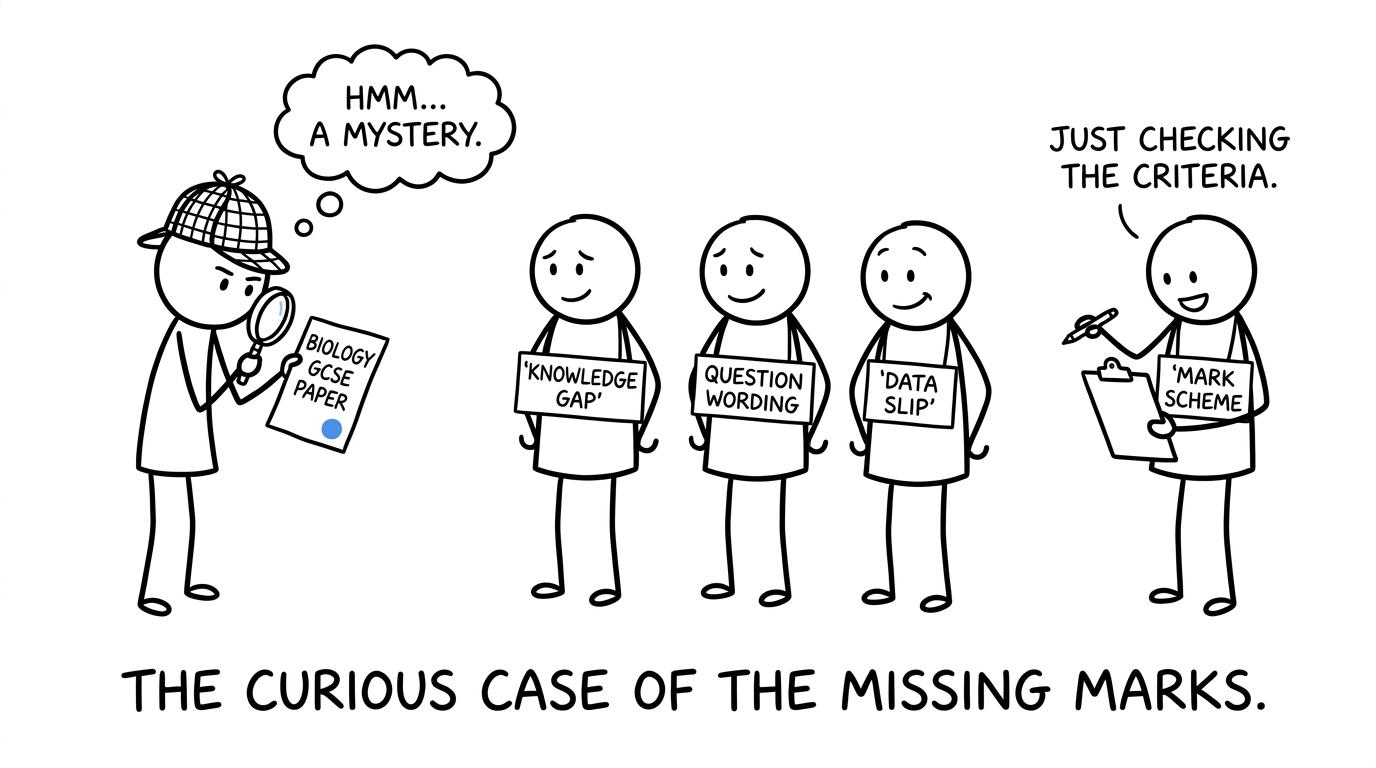 A student detective investigates the real causes of lost Biology marks