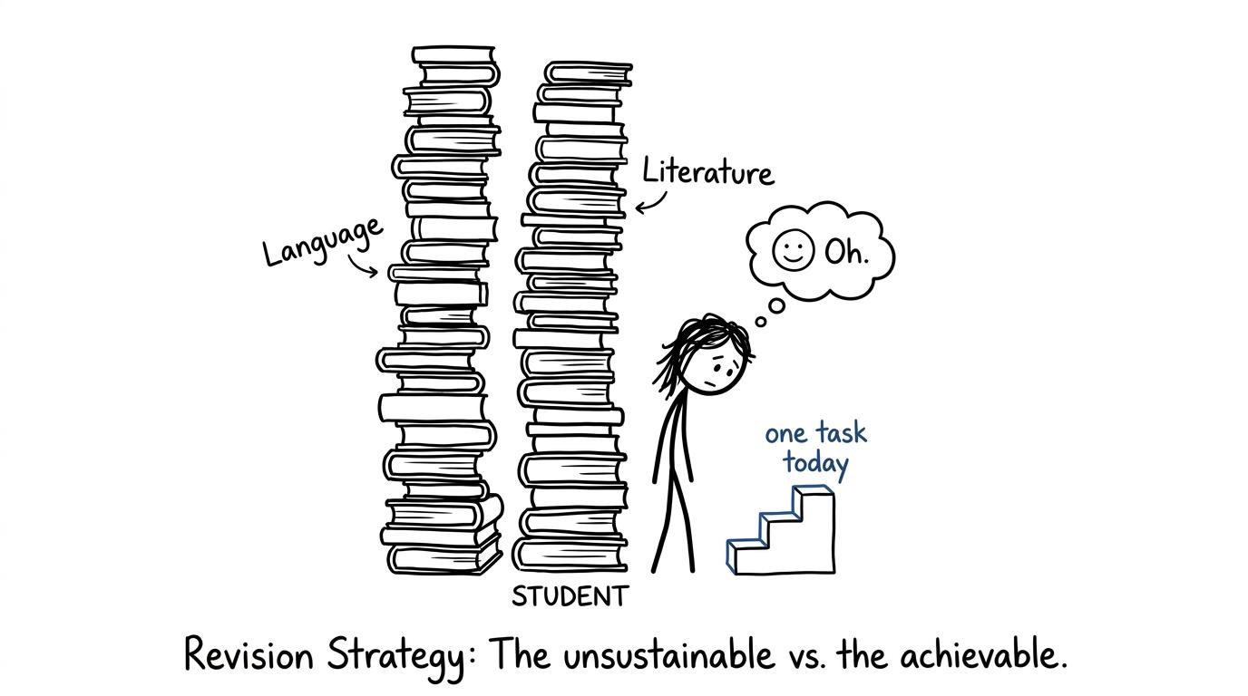 A student discovers that one small revision step is more useful than staring at two enormous piles of work