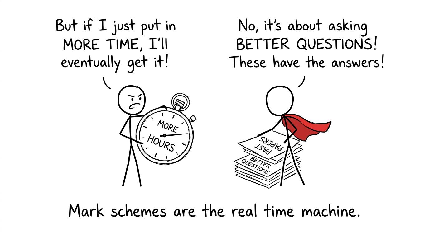 Stopwatch vs stack of past papers debate