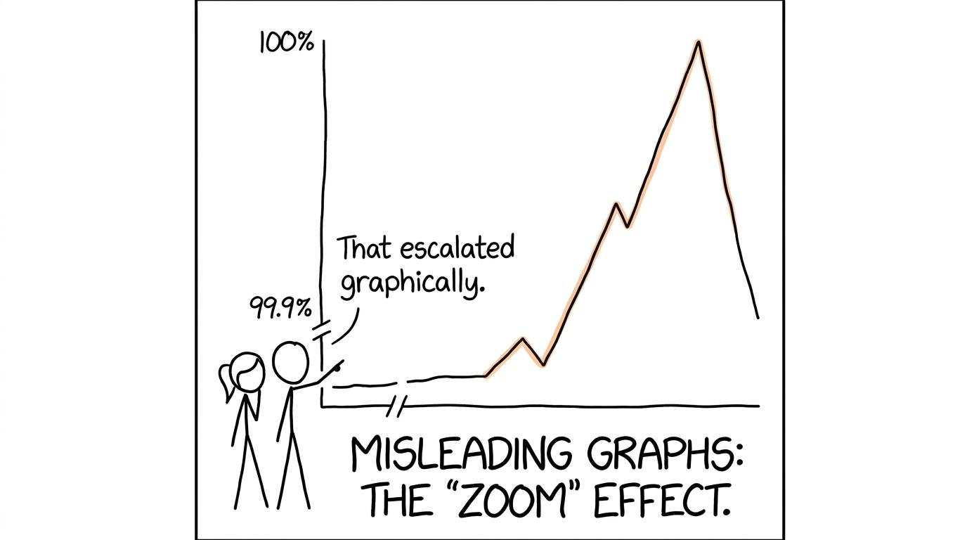 Two students discover that a dramatic graph has a suspiciously shortened axis
