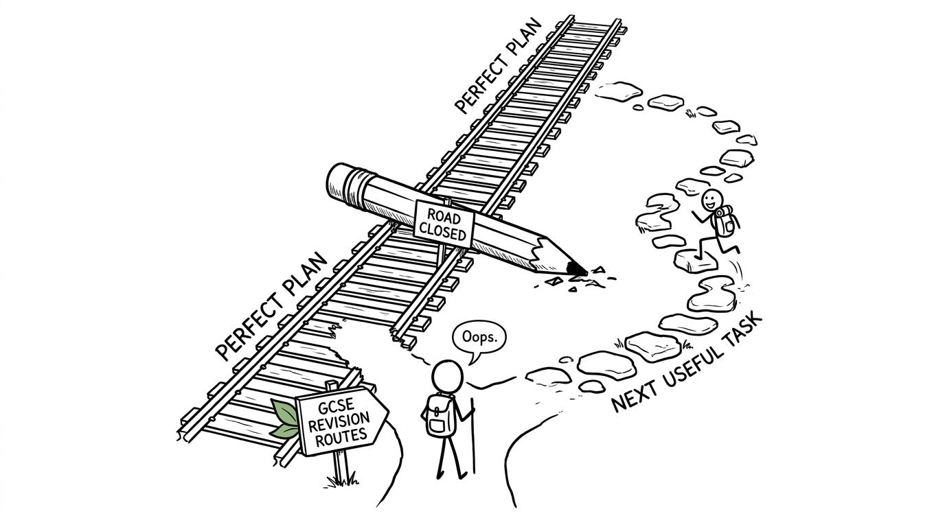 A flexible revision path continues when the perfect plan is blocked