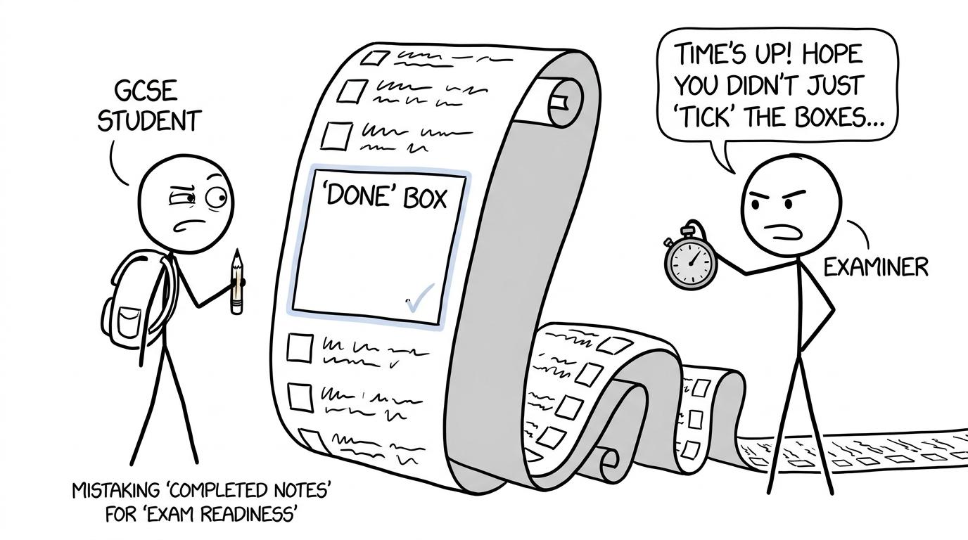 A student discovers that ticking a revision box is not the same as being exam-ready