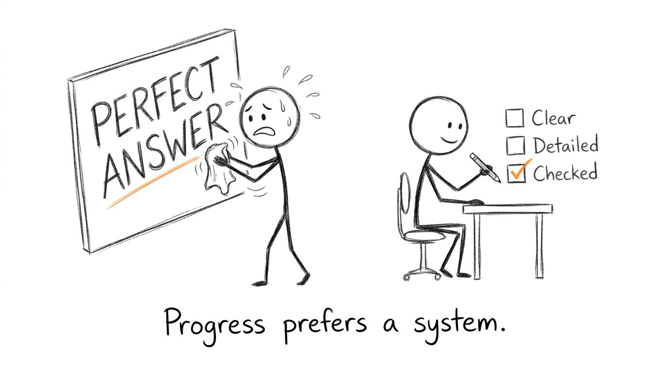 Two different approaches to progress: polishing perfection and building a repeatable system