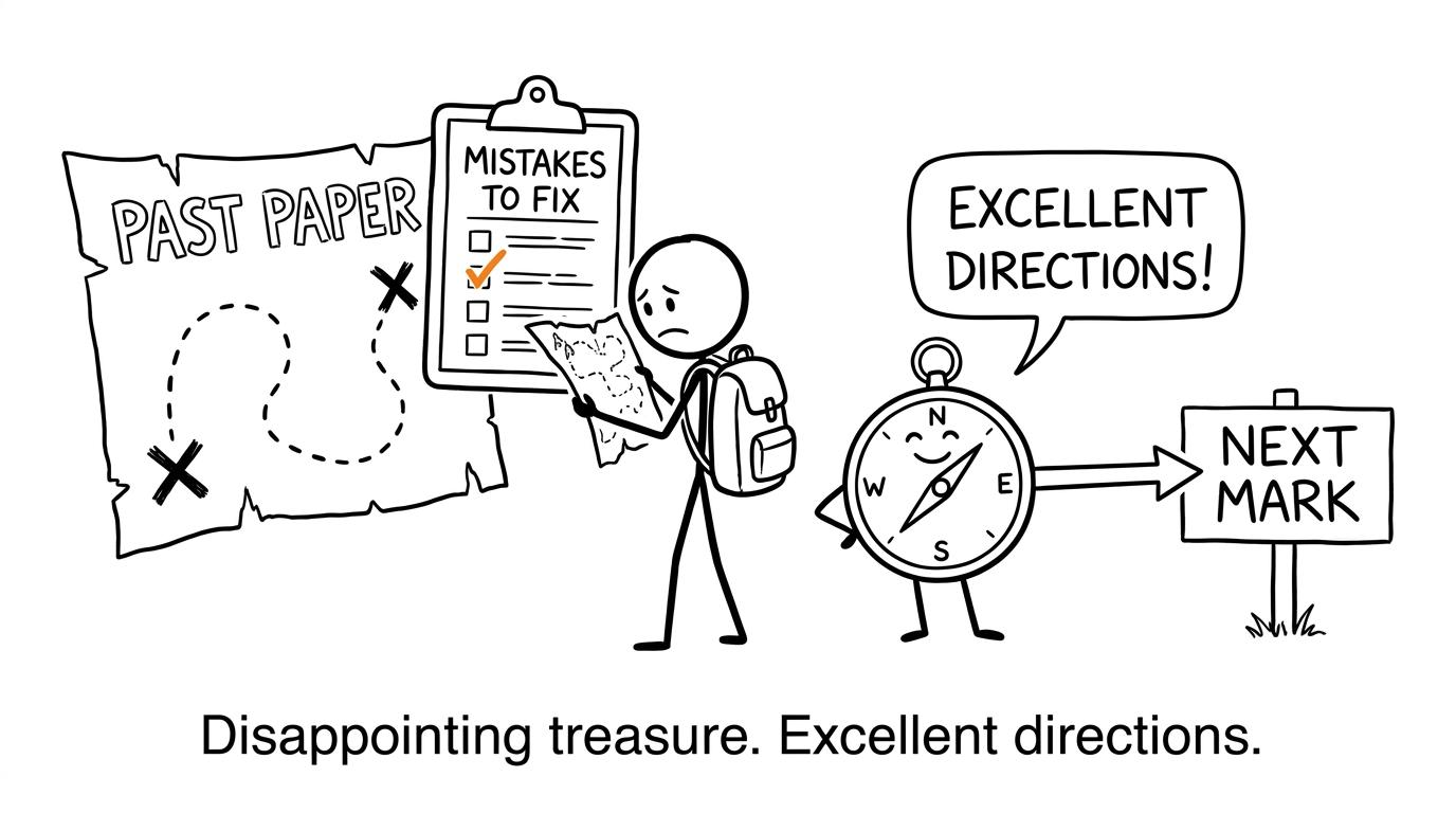 A past paper reveals disappointing treasure but excellent directions