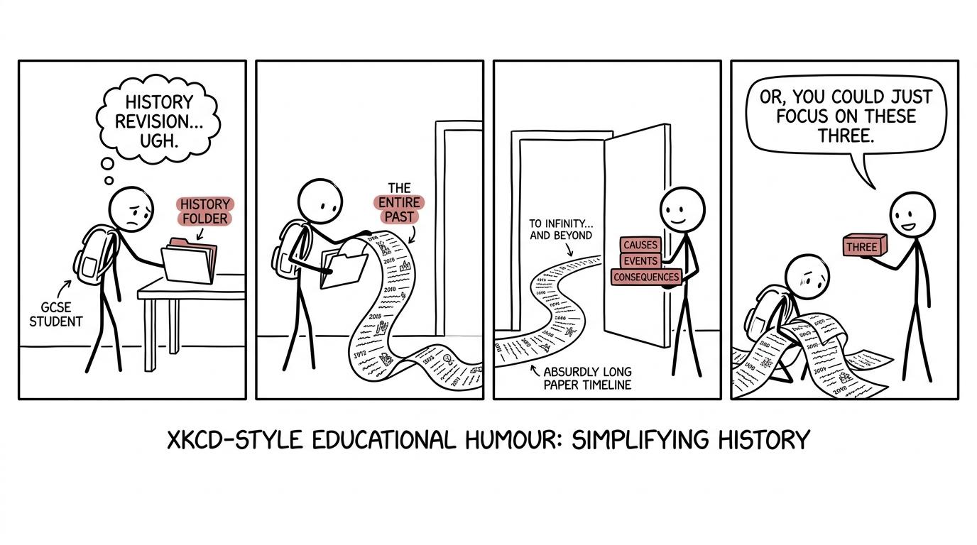 A GCSE student discovers that organising History is easier than wrestling one enormous timeline