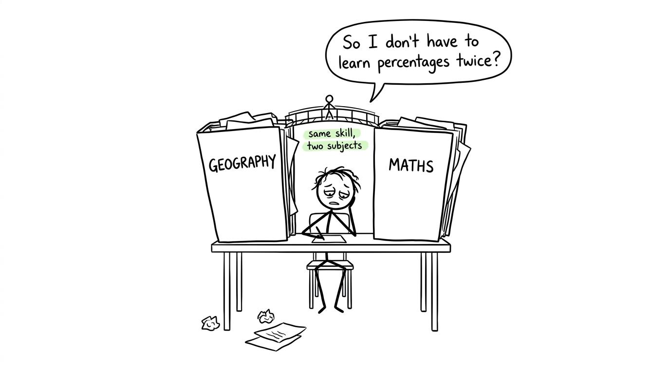 A student discovers a bridge between geography and maths revision folders