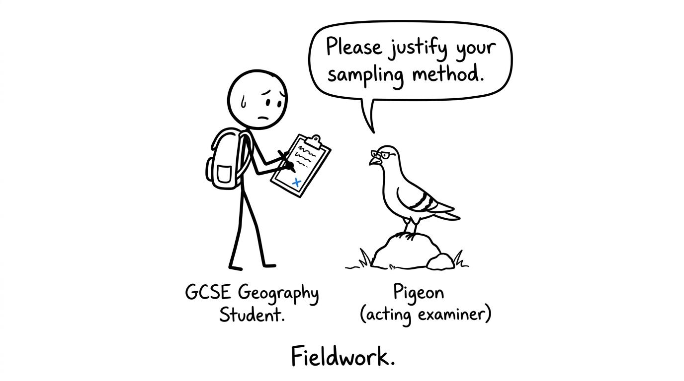 A pigeon takes the role of a demanding fieldwork examiner