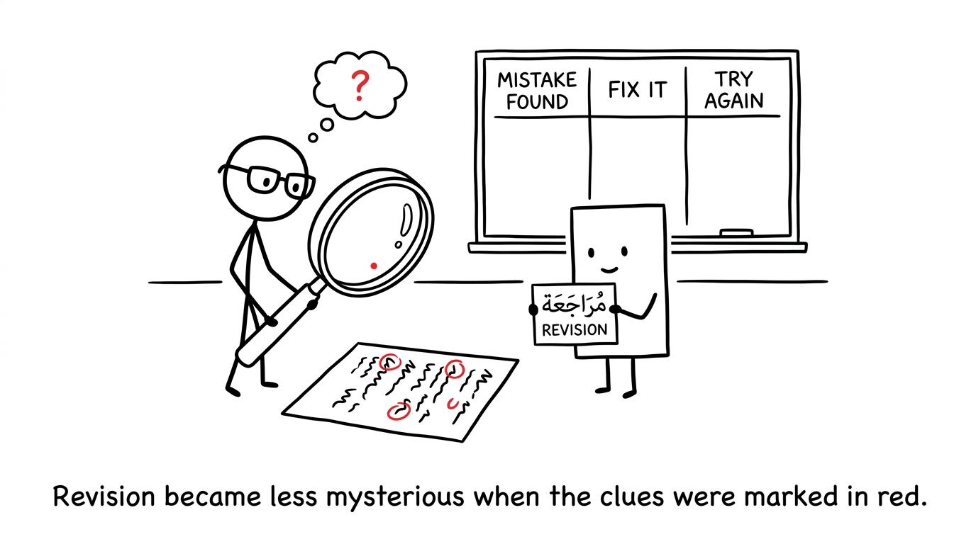 A revision detective investigates mistakes instead of guessing