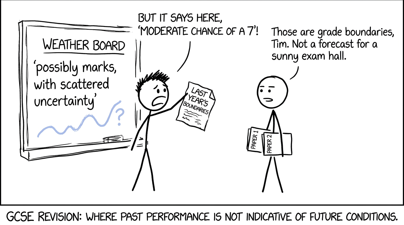 A student discovers that last year's boundary is not a weather forecast