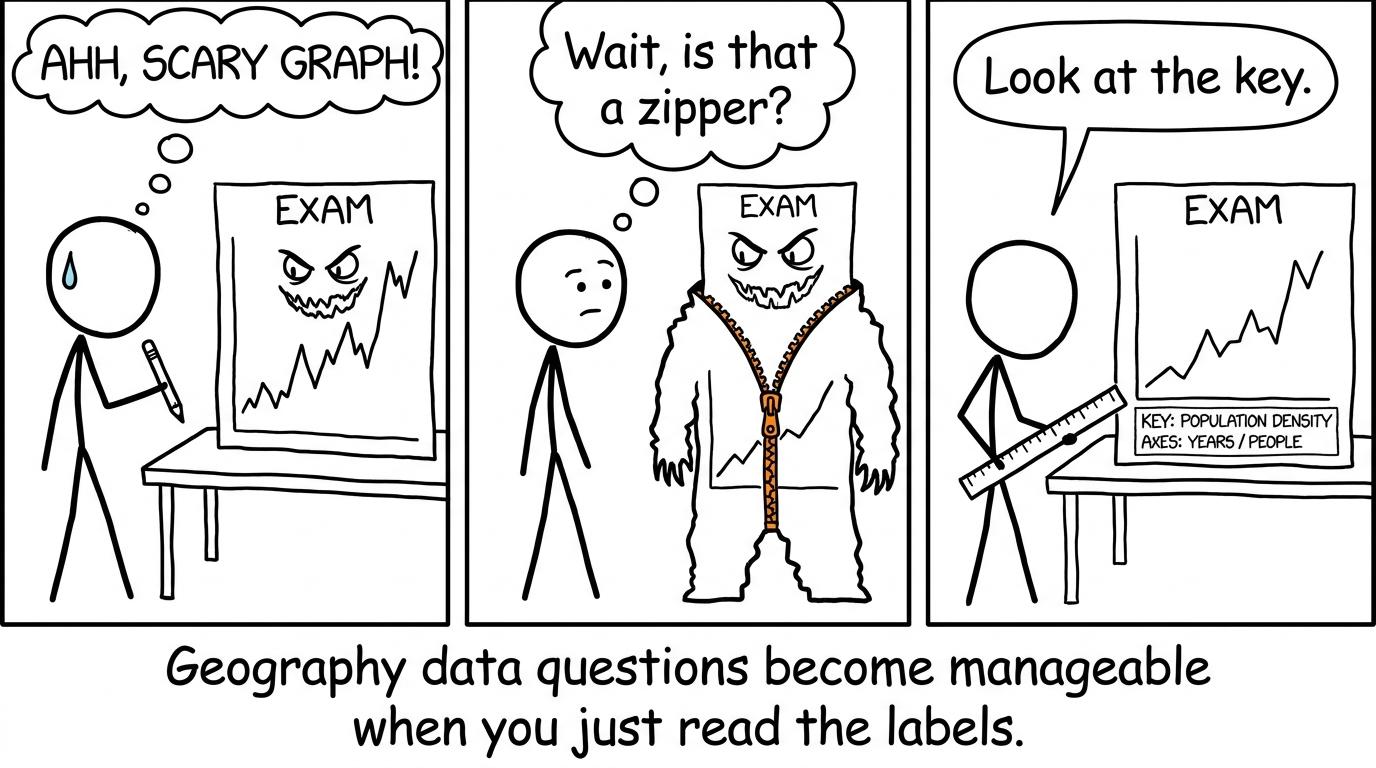 A supposedly frightening graph is revealed to be wearing a cheap monster costume