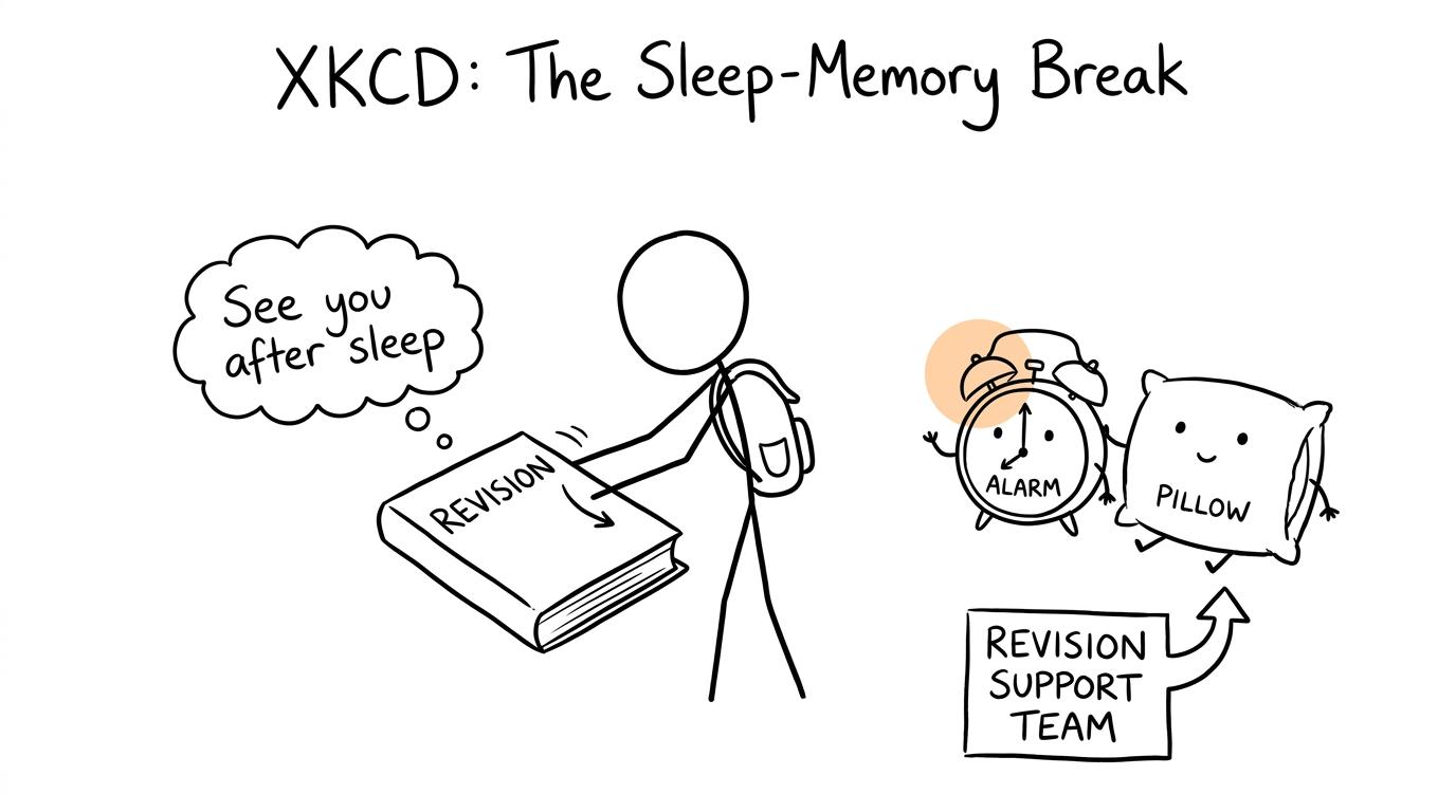 A revision book recruits sleep as part of the support team