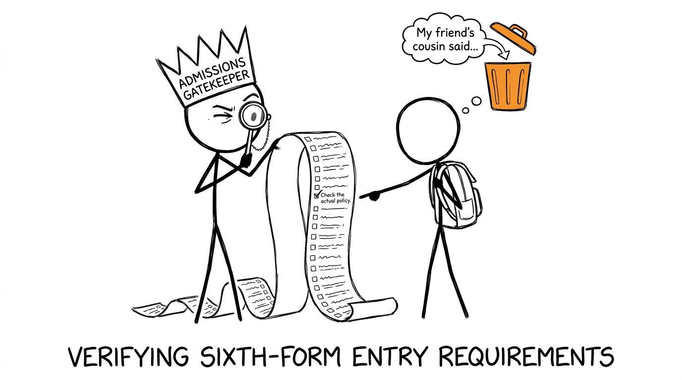 A student replaces admissions rumours with the actual published policy