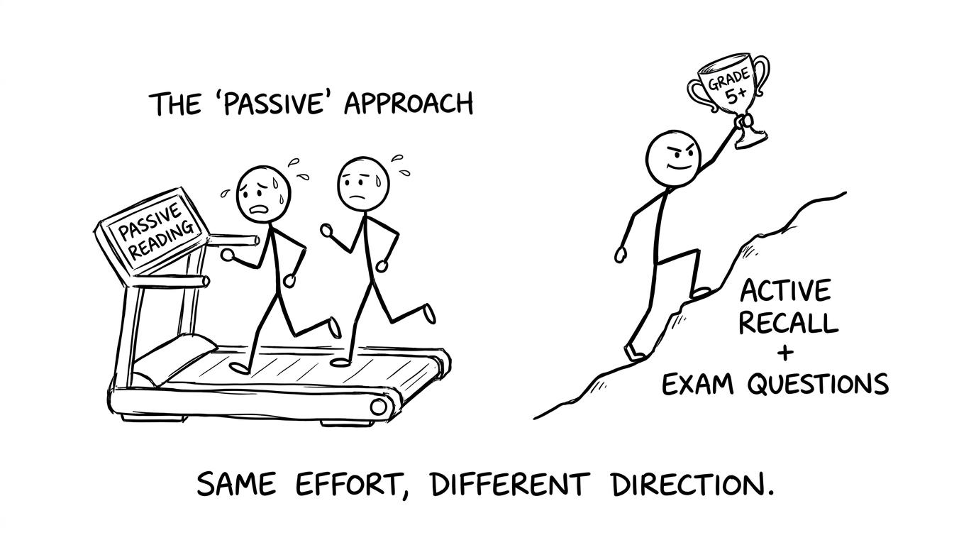 Passive vs active revision comic
