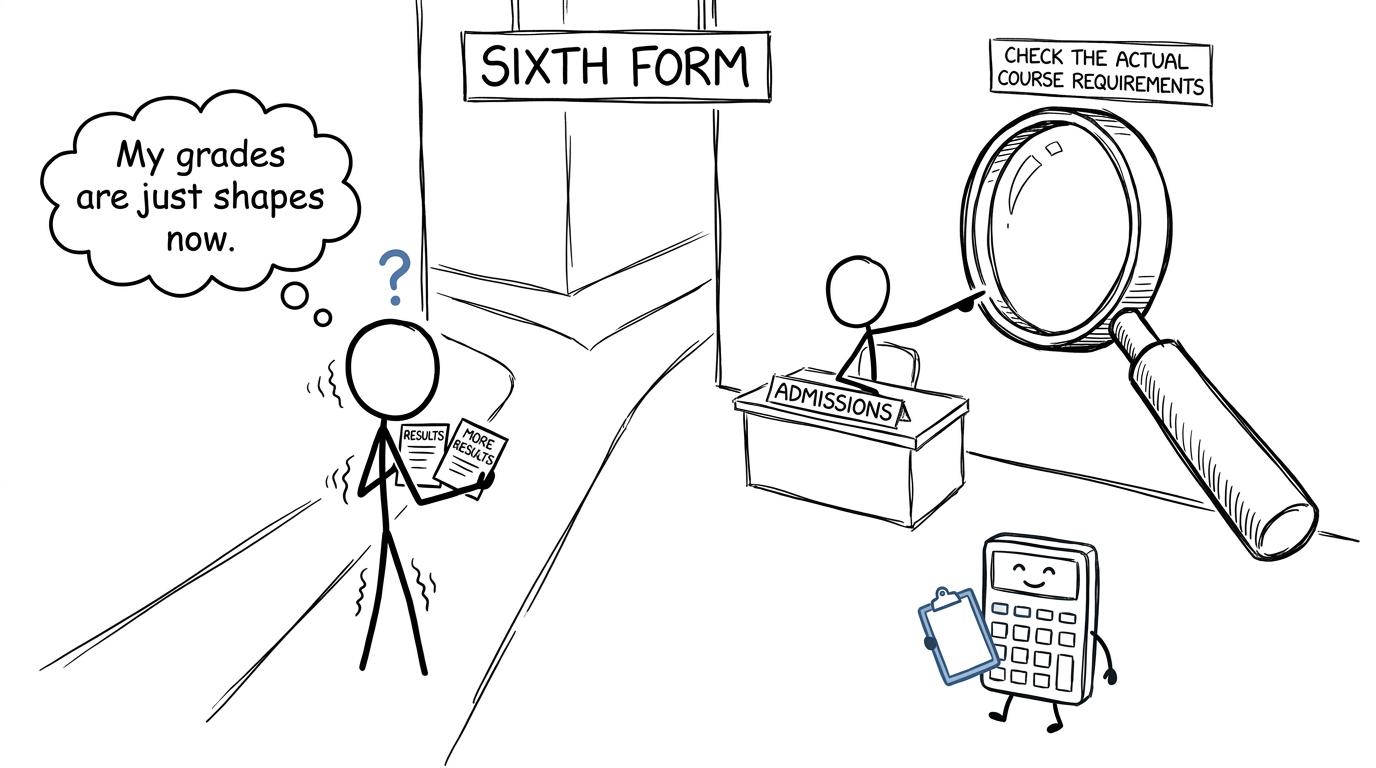 A student discovers that checking the actual course requirements is more useful than guessing