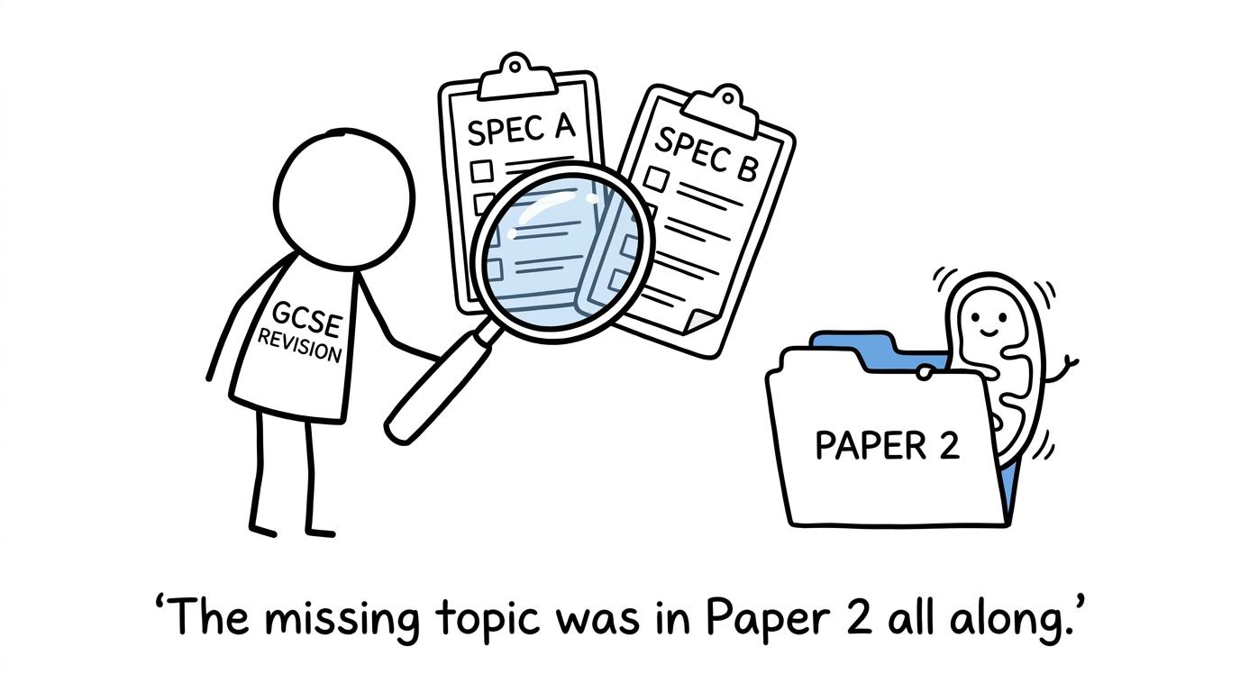 A revision detective comparing two specifications