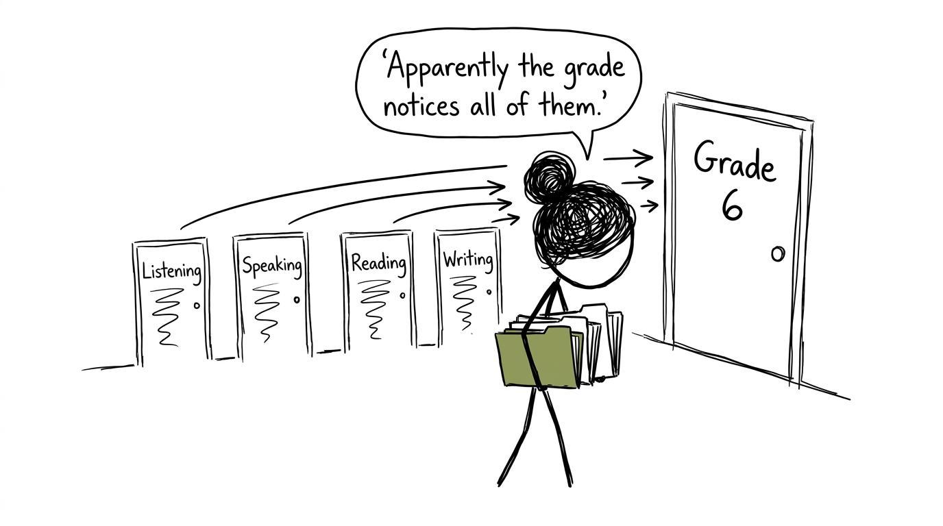 Four language skills combine to create one GCSE result