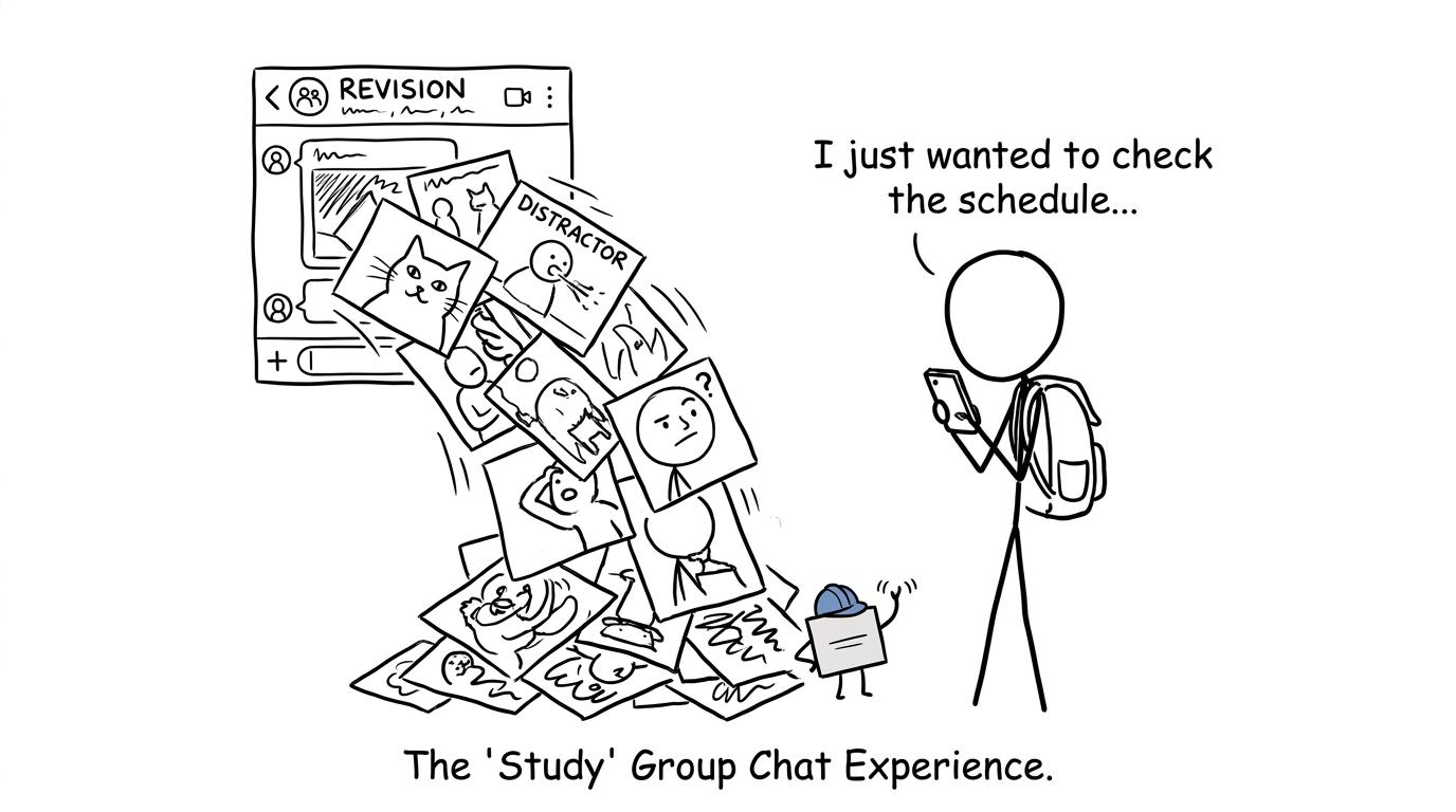 A useful revision flashcard tries to survive an avalanche of group chat memes