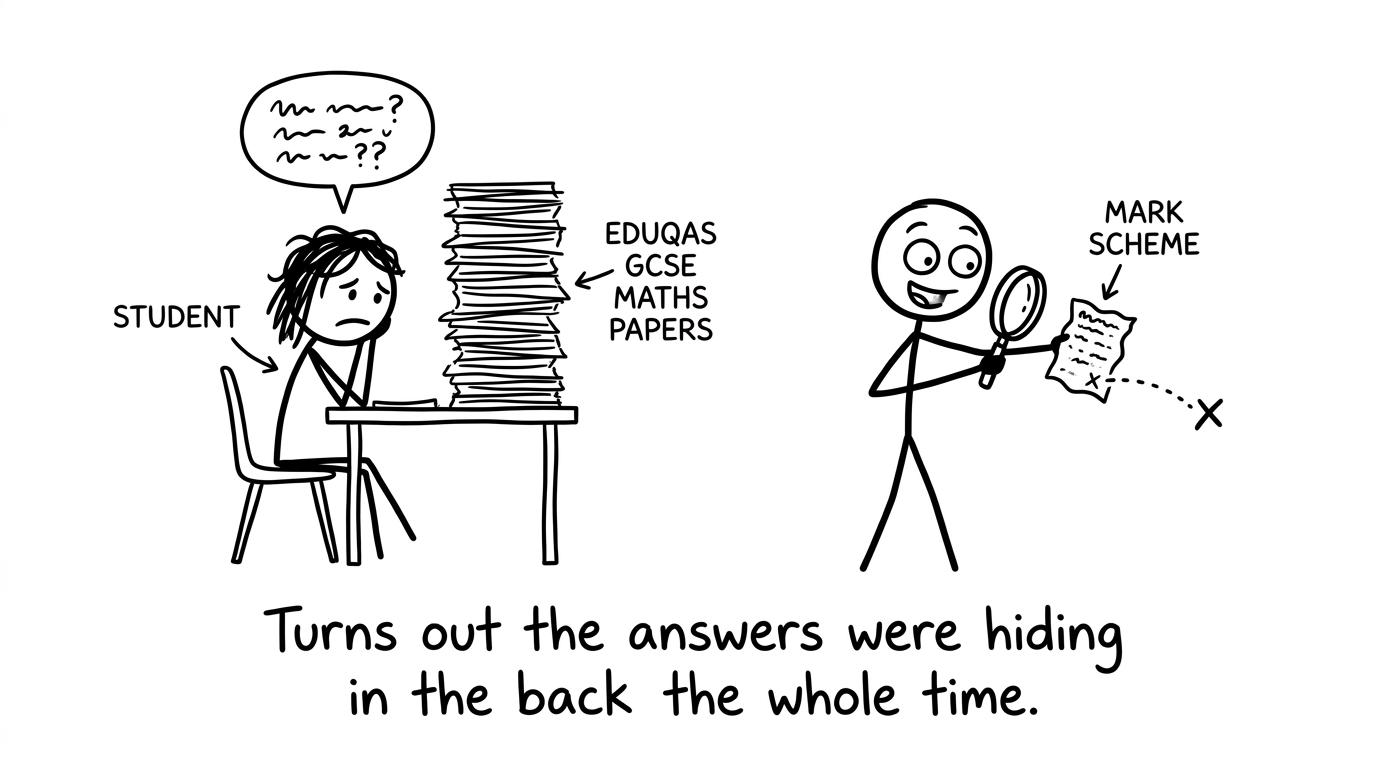 A mark scheme as a treasure map
