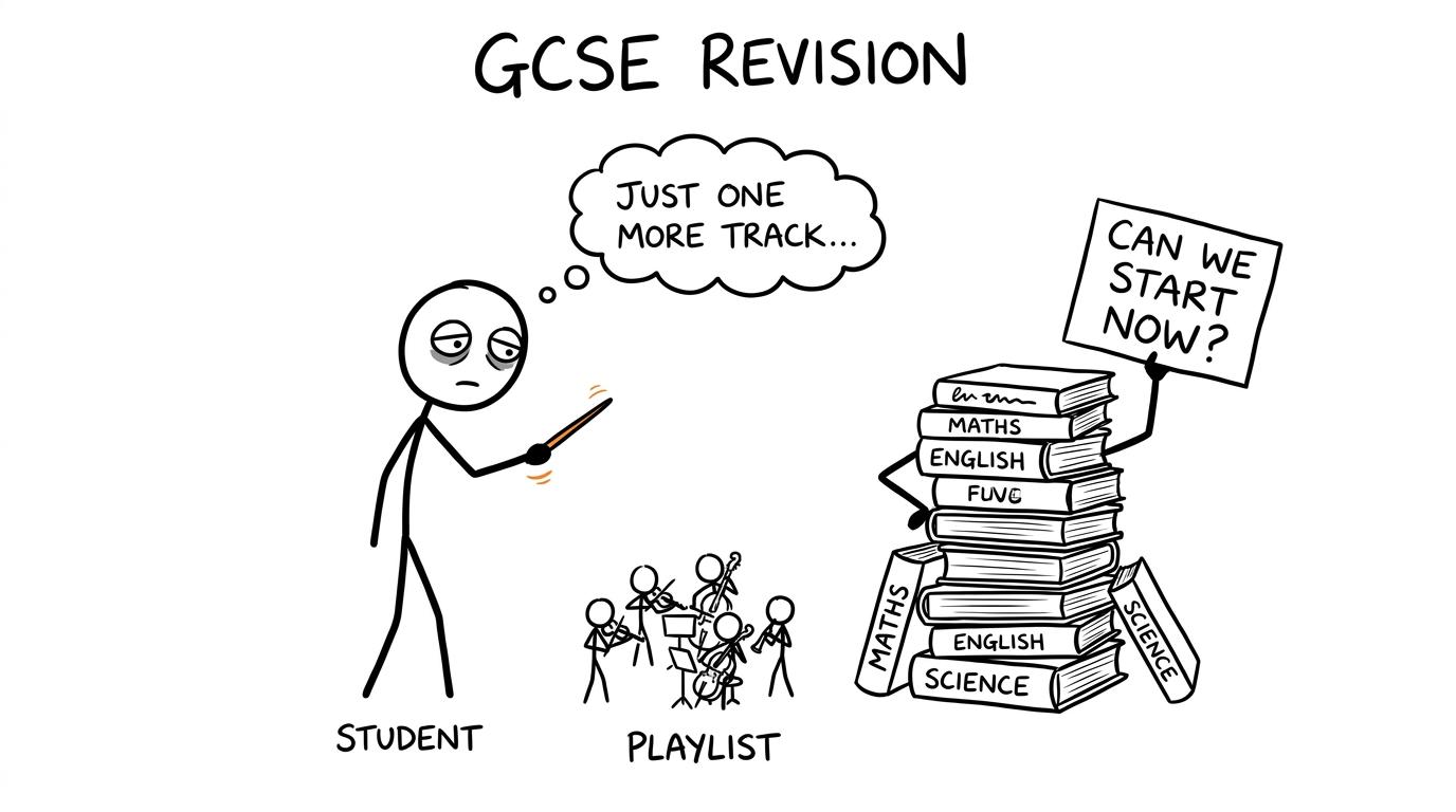 A revision playlist demands more preparation time than the books