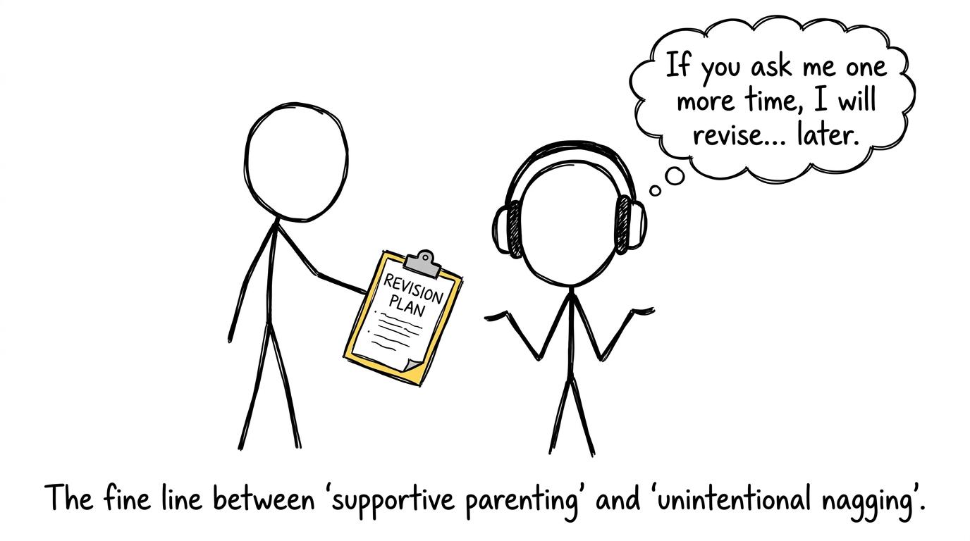 Parent with revision plan vs nagging