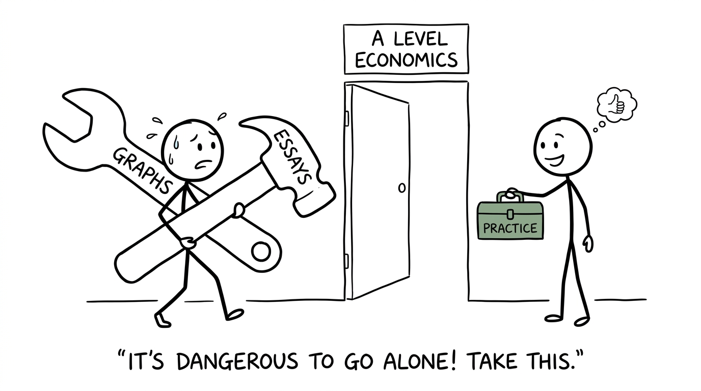 A student carries graph and essay skills towards A Level Economics