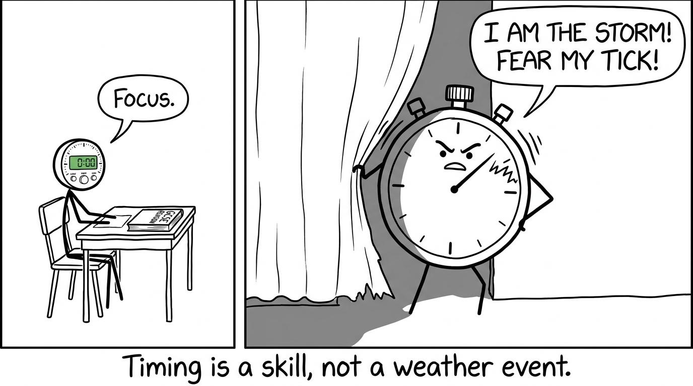 A student discovers that timing can be trained calmly