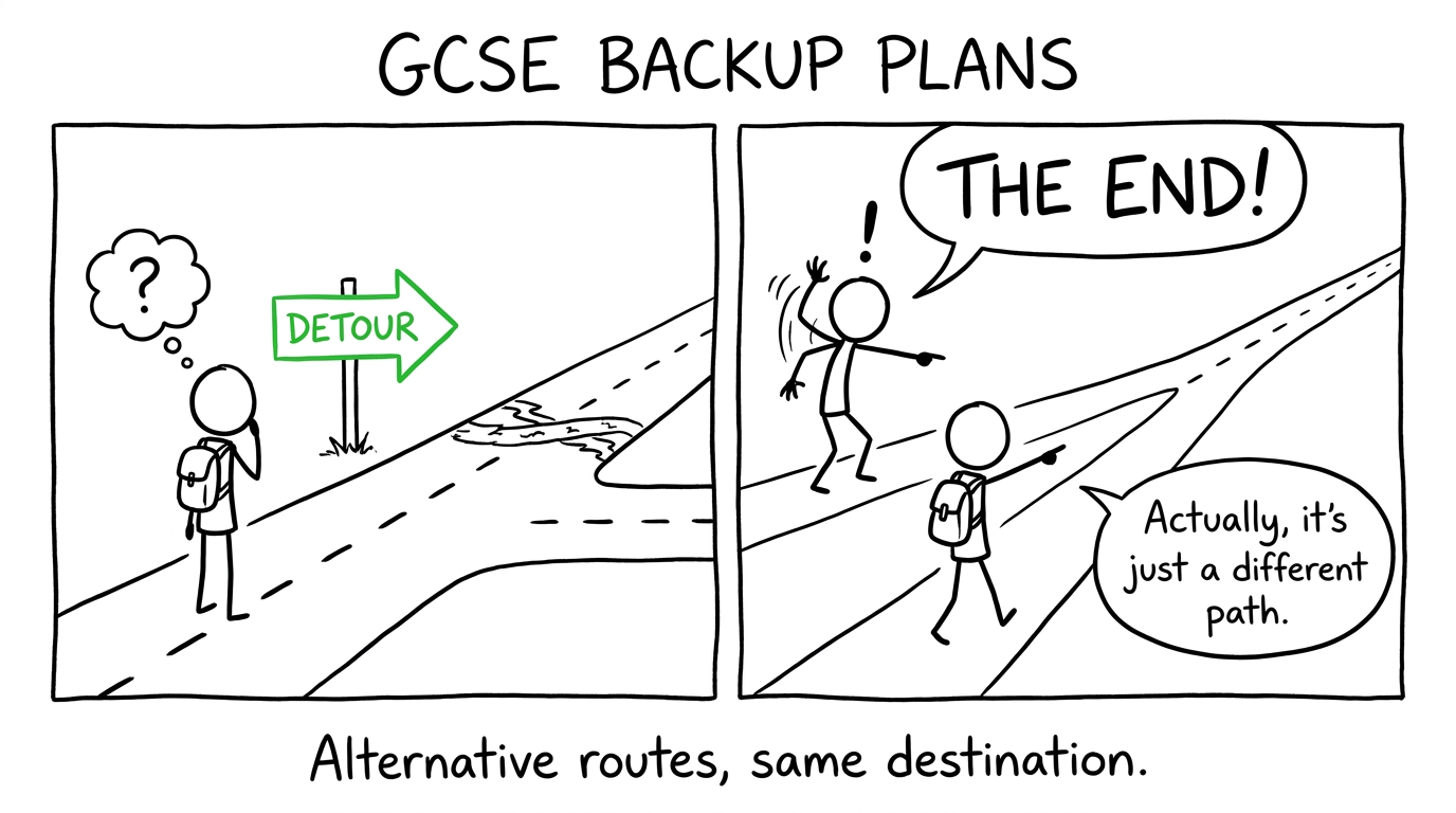A small results-day detour reconnects with the road towards the same destination
