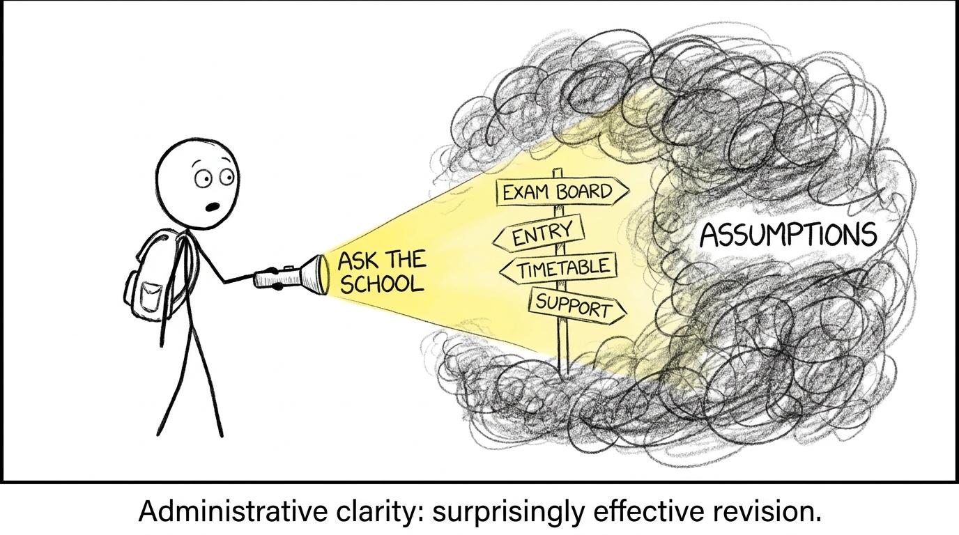 A student replaces assumptions with administrative clarity