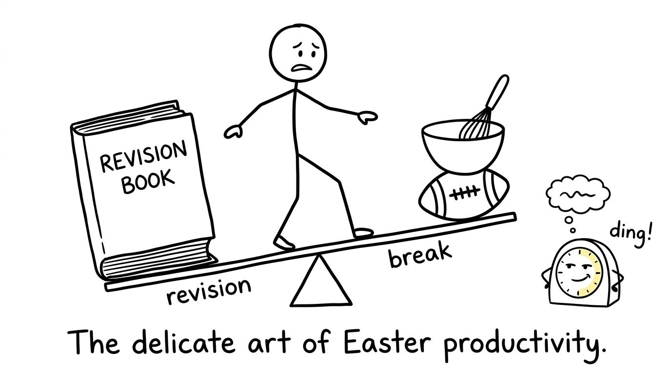 A student balancing revision, cooking and a proper Easter break
