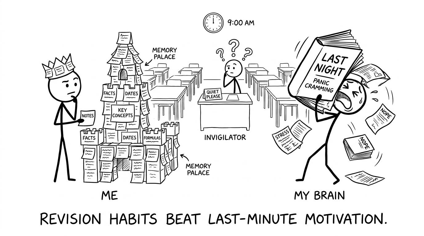 Two students: calm spaced practice vs last-night cramming