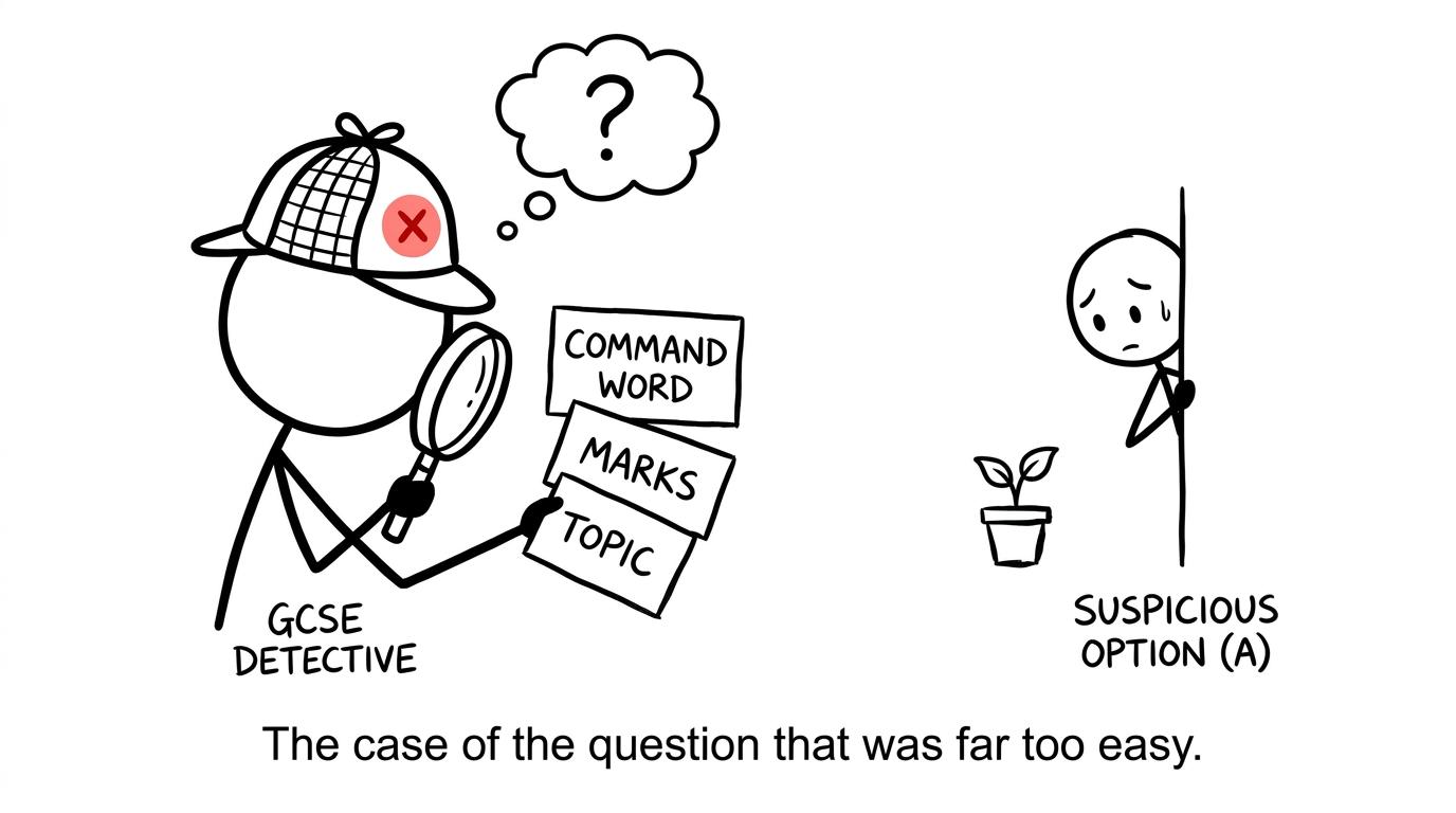 A revision detective investigates command words, marks and topic clues