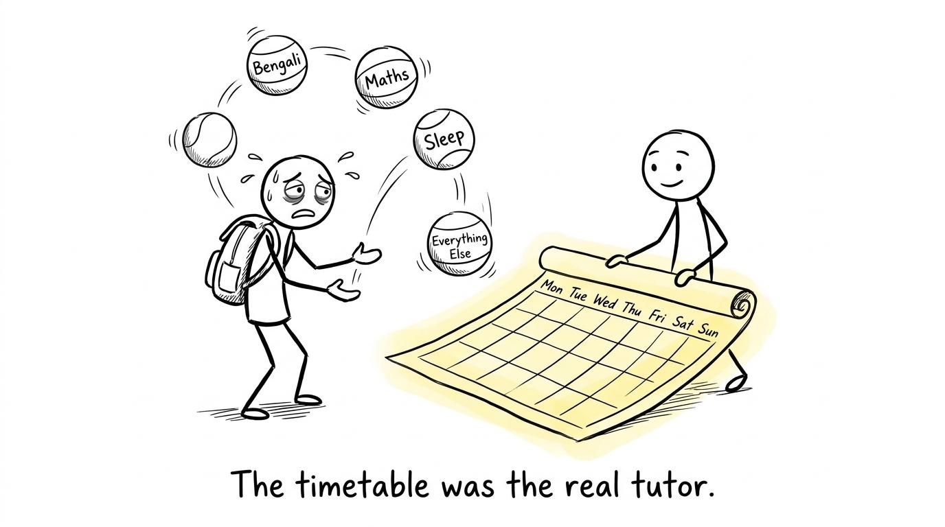 A student juggling Bengali, maths, sleep and everything else
