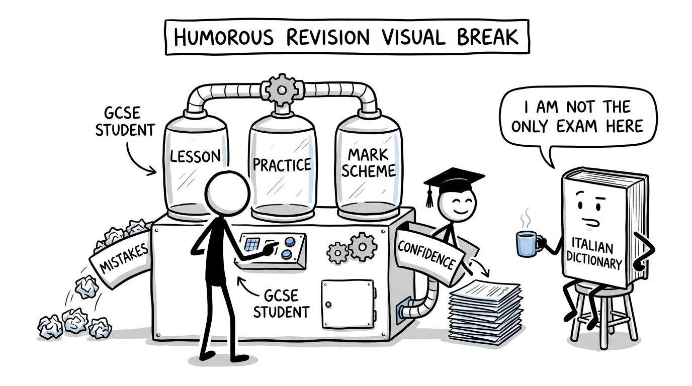 A revision machine turning mistakes into calmer confidence