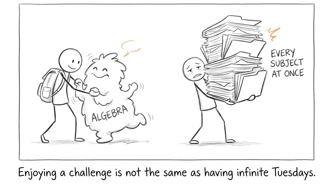 A student wrestling algebra while revision folders approach