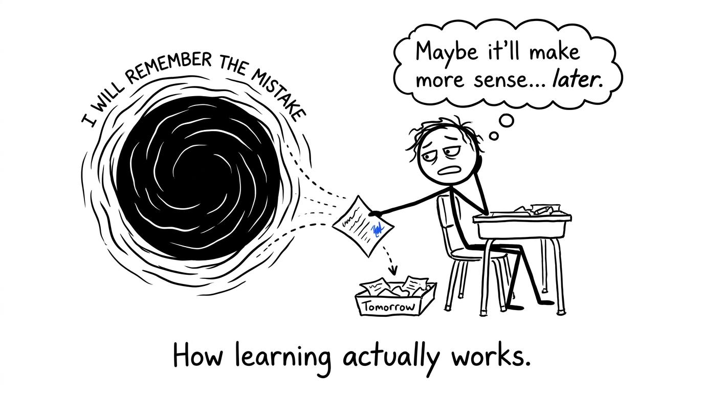 A mock paper narrowly escaping the black hole of procrastination