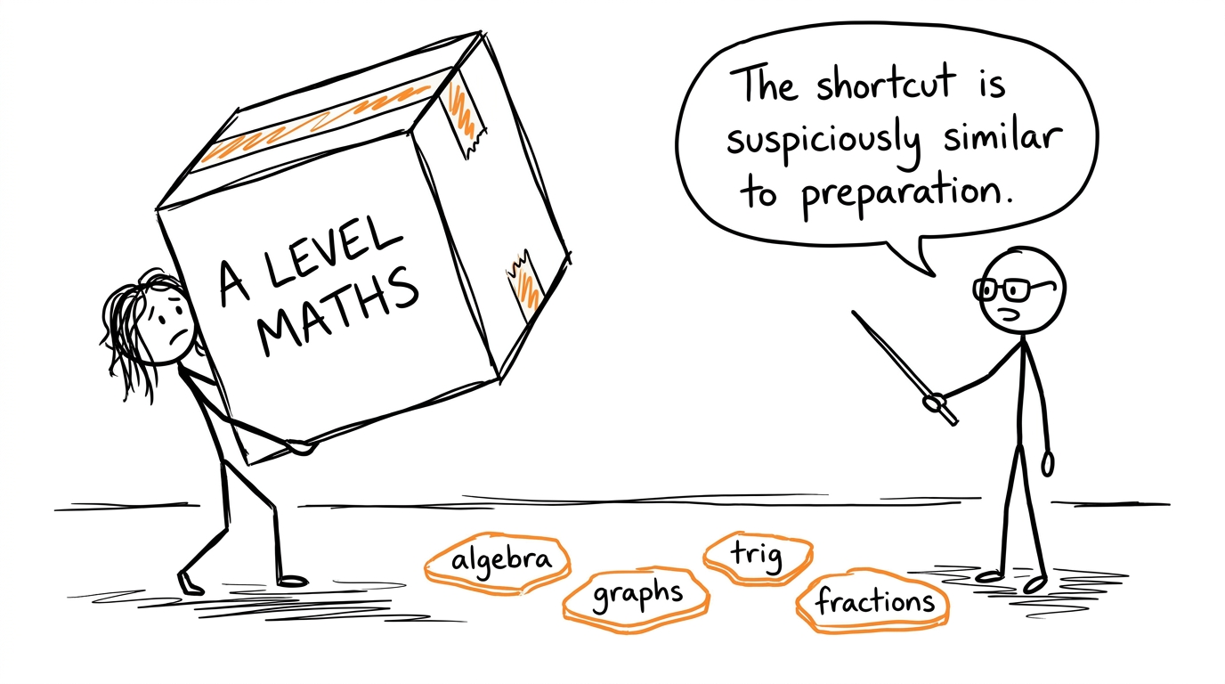 A student learns that preparation is the real shortcut into A-Level Maths