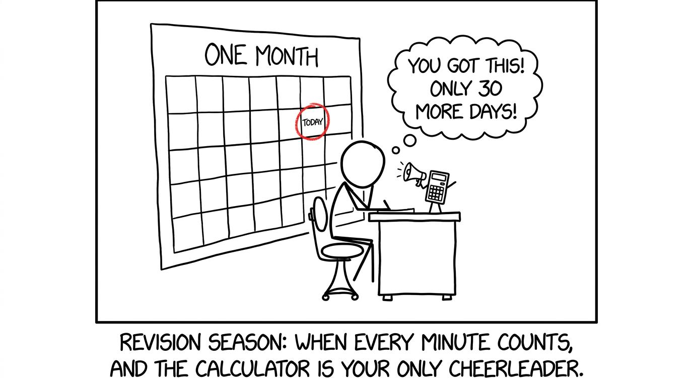 A student vs the one-month calendar