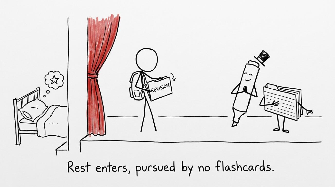 Drama revision materials taking a curtain call as rest enters