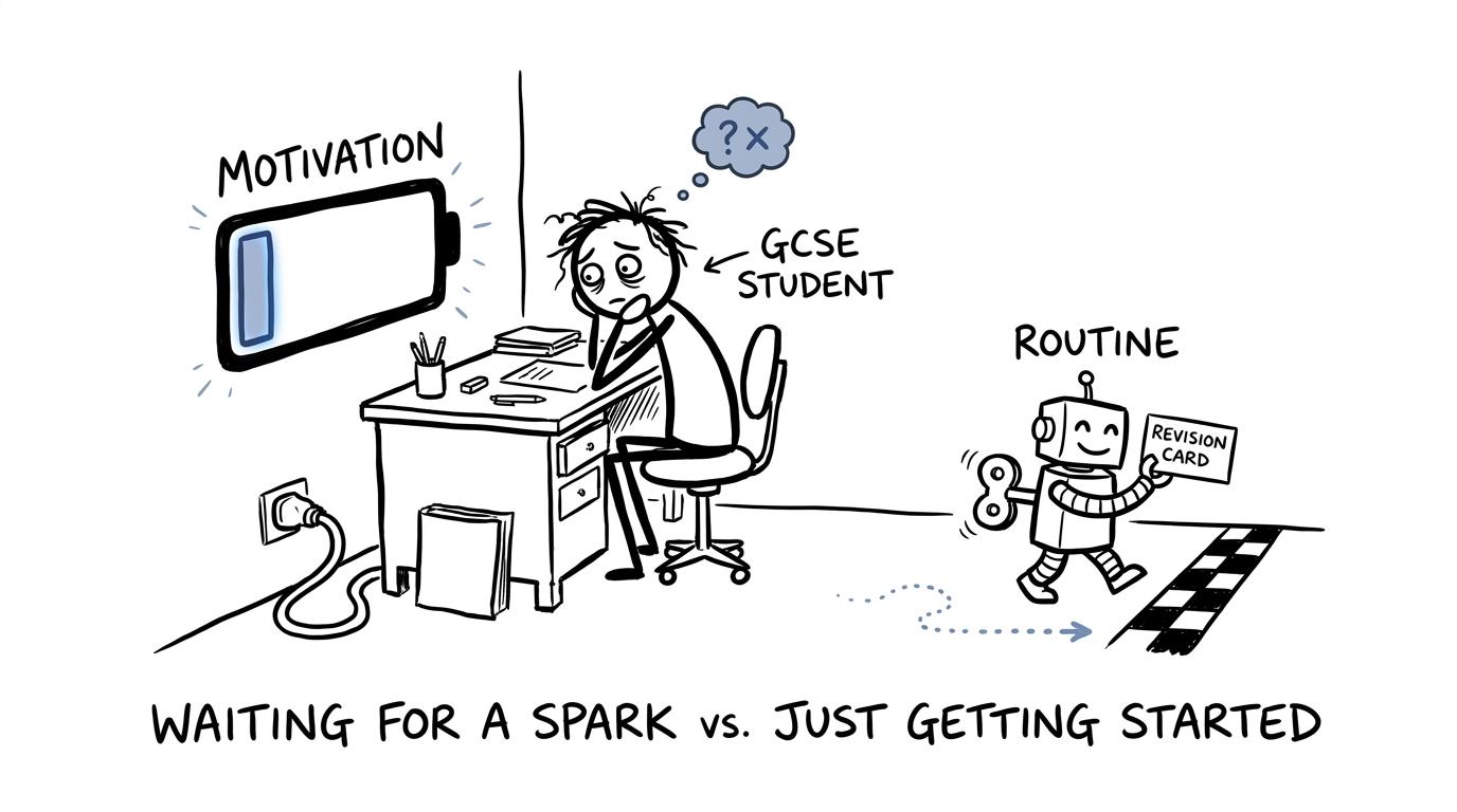 A revision routine quietly overtakes motivation