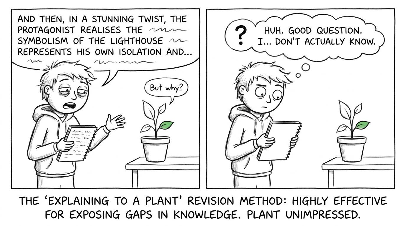 A GCSE student discovers a gap while teaching a houseplant