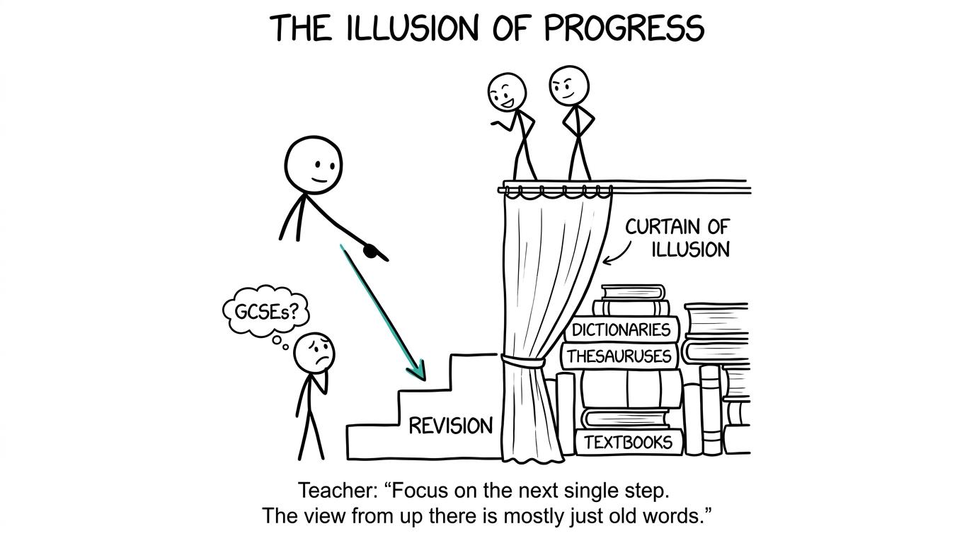 A worried student discovers that the apparent revision gap is not quite what it seemed