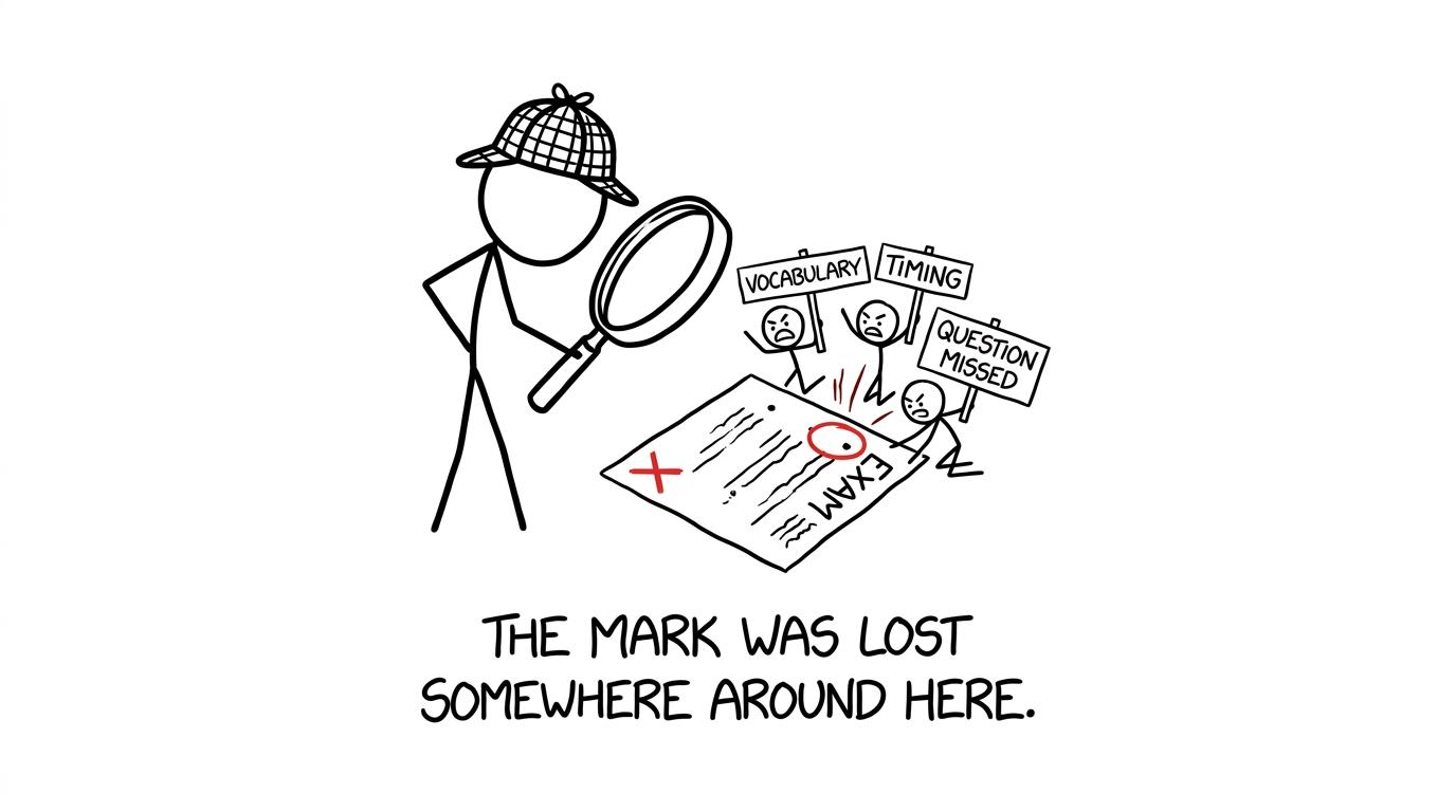 A revision detective investigates where an exam mark disappeared