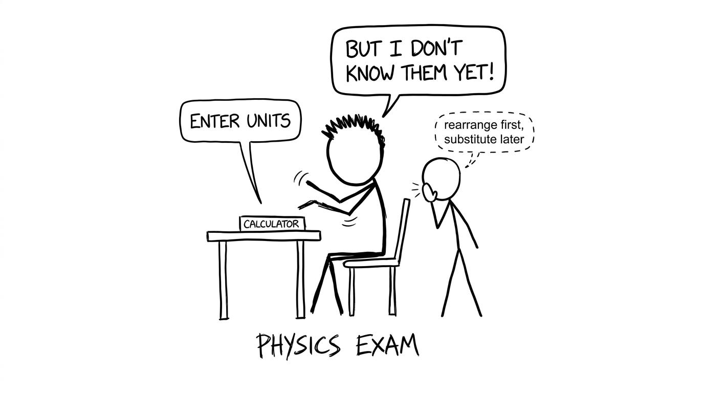 Calculator demands units