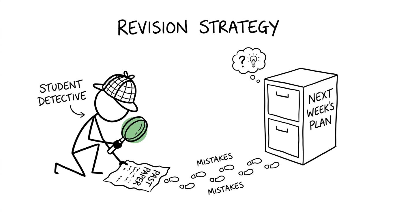 A revision detective following mistakes towards next week's plan