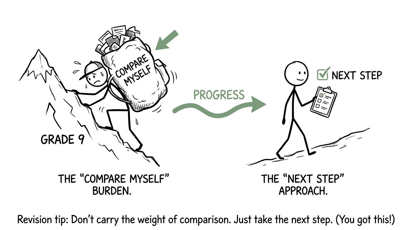 Two students choose between comparison and a useful next step