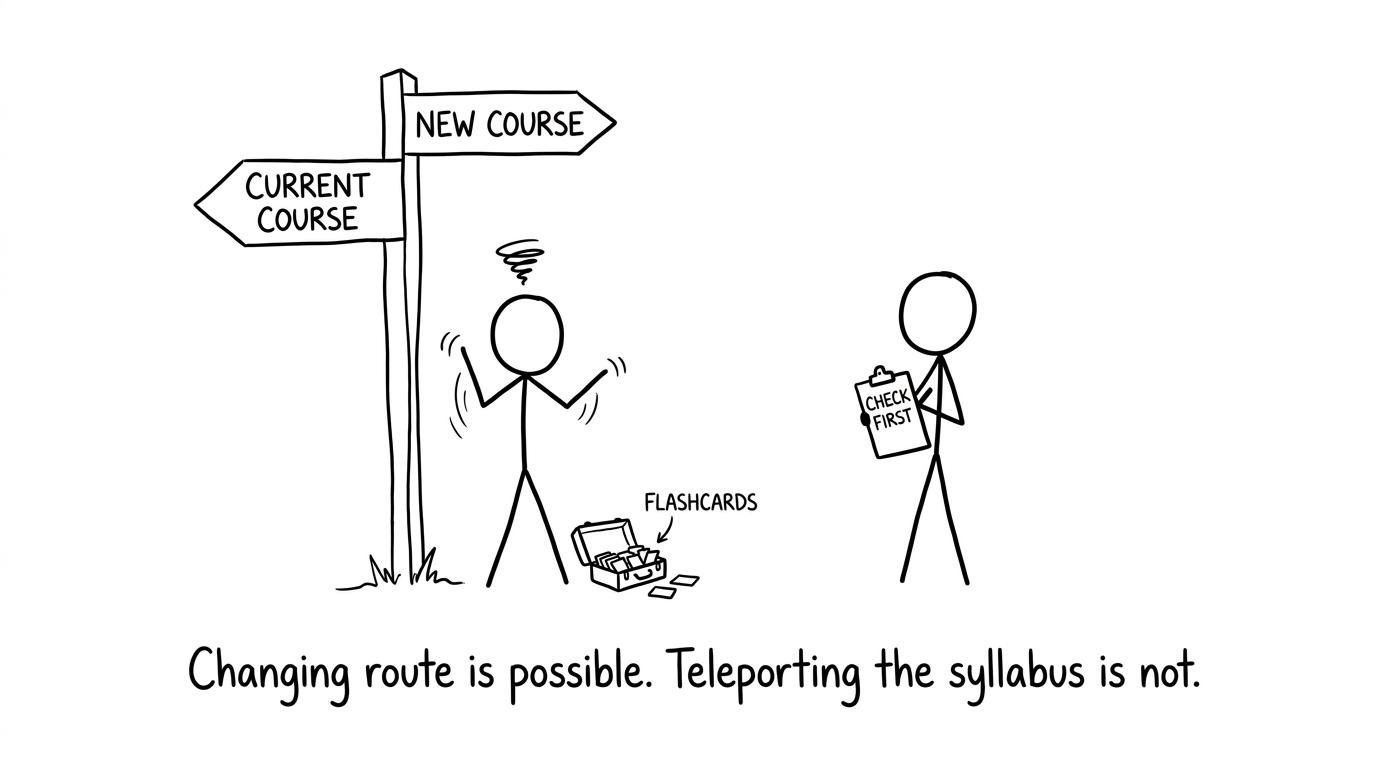 A student choosing between current and new GCSE course routes