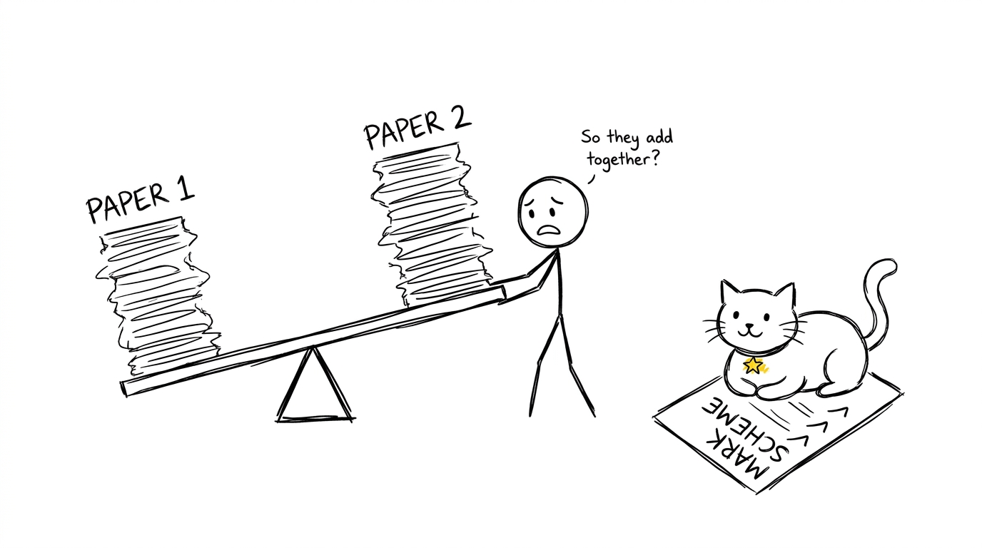 Paper one and paper two attempt to balance on a results-day seesaw