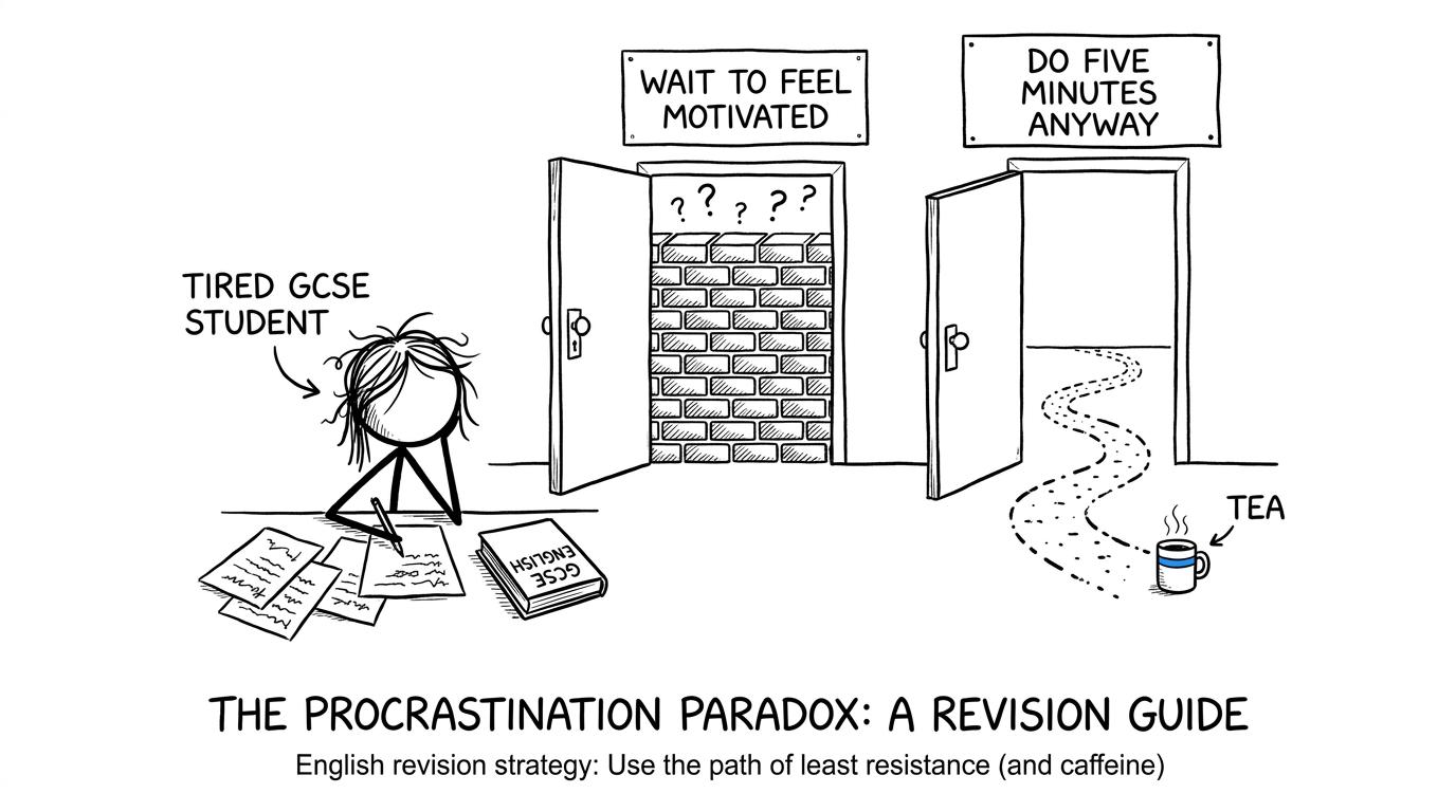 A student chooses five minutes of action instead of waiting for motivation